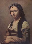 La femme a la perle (mk11) Jean Baptiste Camille  Corot